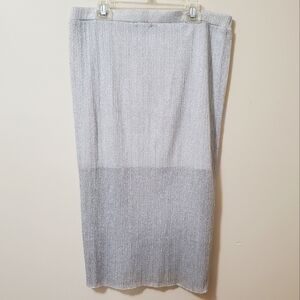 Silver Midi Skirt (M)